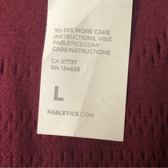 Fabletics Sarah SculptKnit Long-Sleeve Top Maroon Size L - Picture 5 of 7